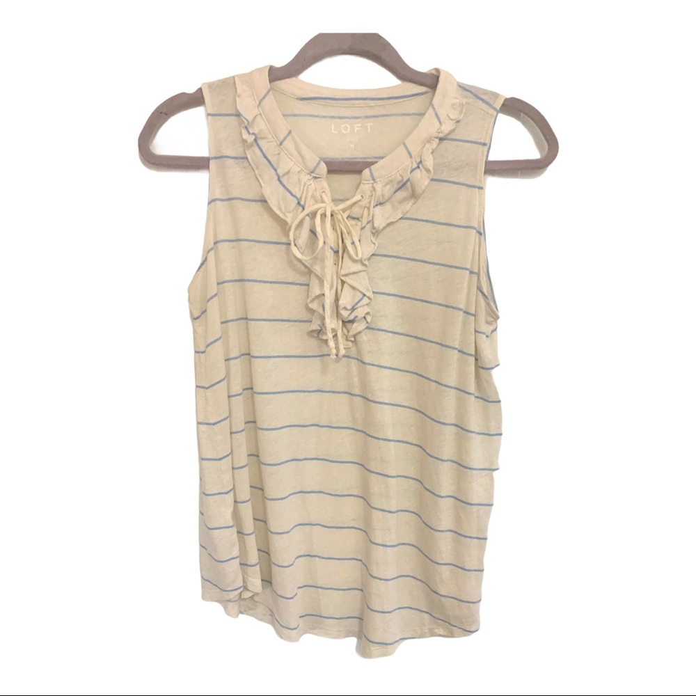 Loft Sleeveless striped tank top blouse